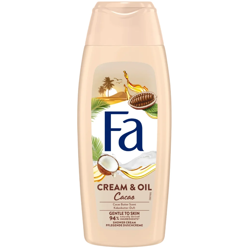 Gel de dus Cream & Oil Cacao, 400ml, Fa