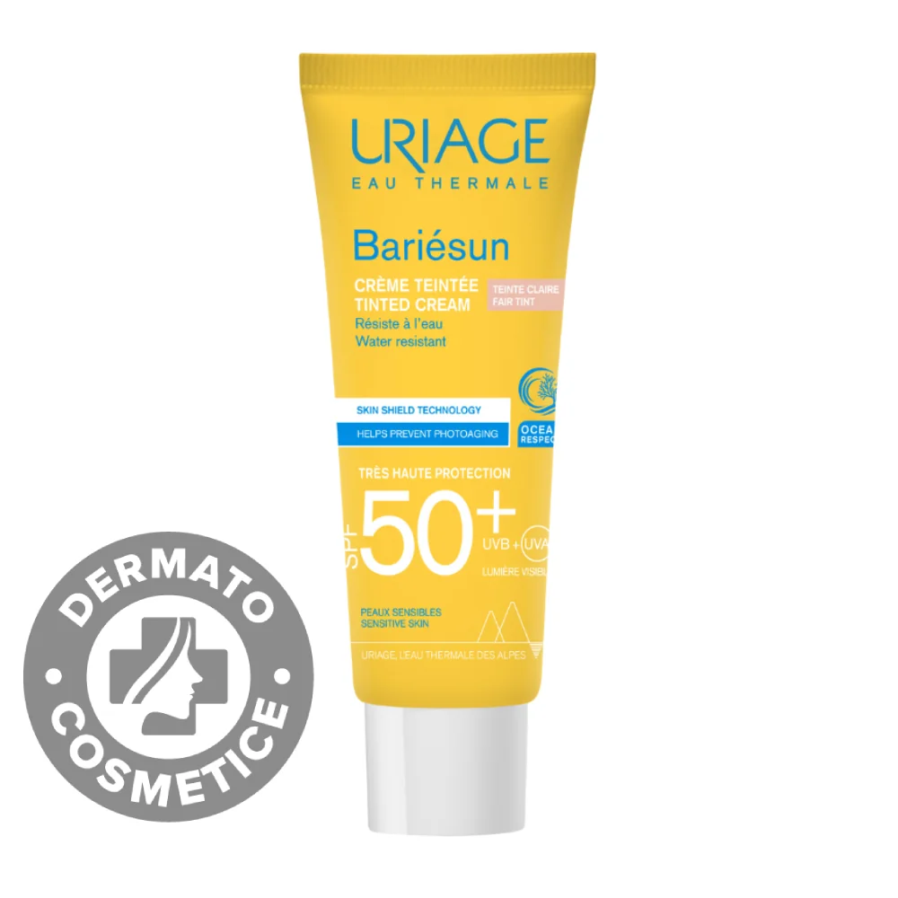 Crema colorata pentru protectie solara cu SPF 50+ Bariesun Nuanta Fair, 50ml, Uriage 