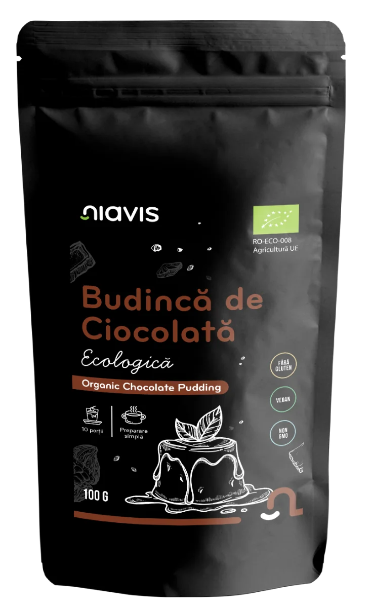 Budinca de ciocolata fara gluten, 100g, Niavis