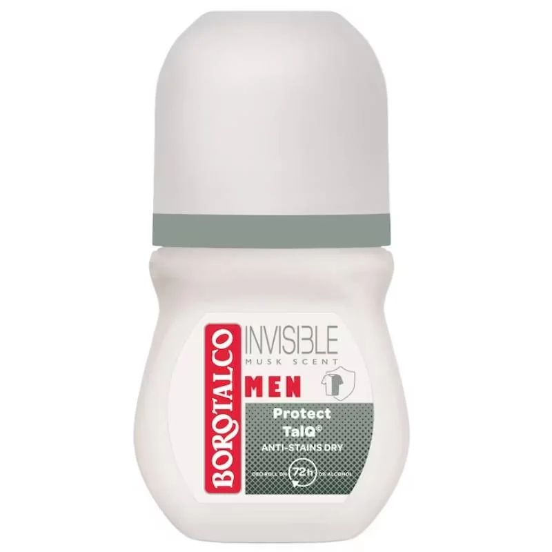 Deodorant roll-on Invisible Men, 50ml, Borotalco