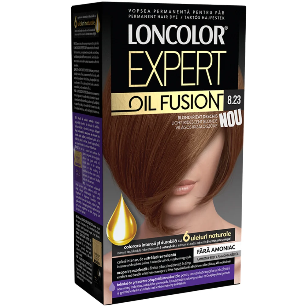 Vopsea de par permanenta Expert Oil Fusion Nr 8.23, 115ml, Loncolor