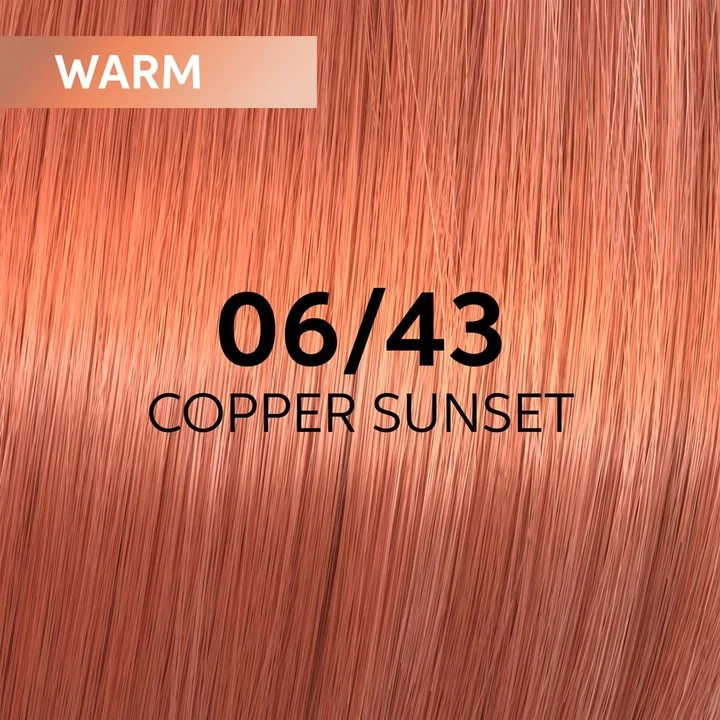 Vopsea demi-permanenta Shinefinity Zero Lift Glaze 06/43 Copper Sunset, 60 ml, Wella Professionals 