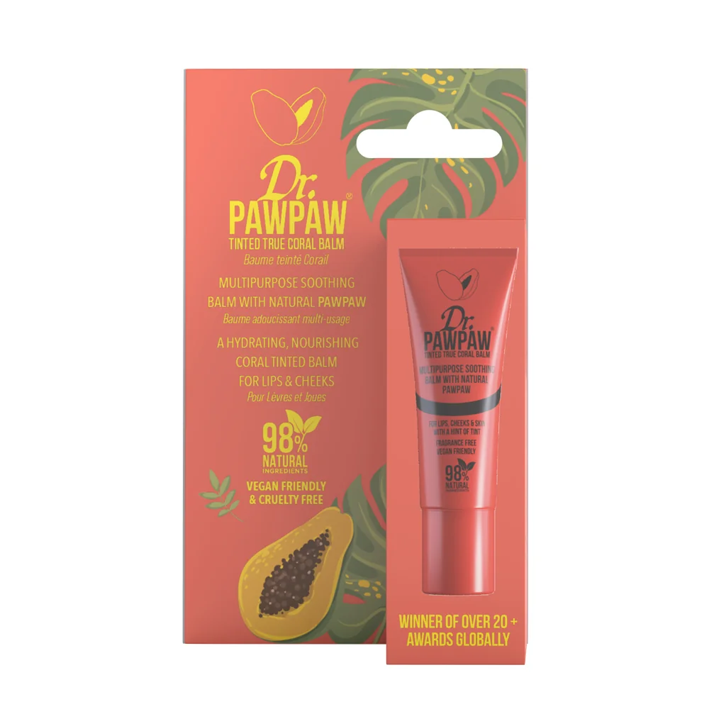 Balsam multifunctional vegan nuanta True Coral, 10ml, Dr.PAWPAW