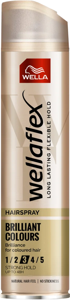 Fixativ cu grad de fixare 3 Brilliant Colours Extra Strong Wellaflex, 250ml, Wella