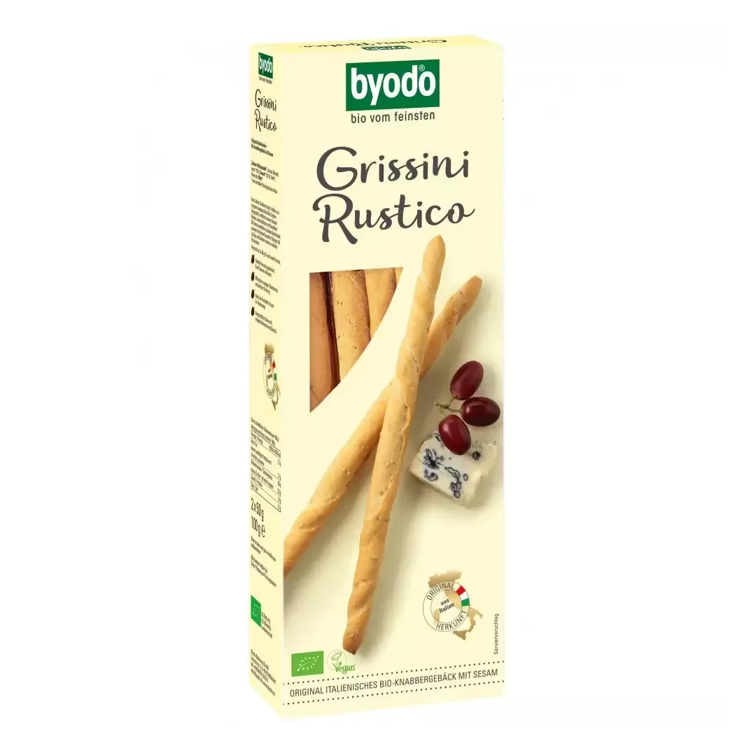 Grisine rustice cu susan Eco, 100g, Byodo