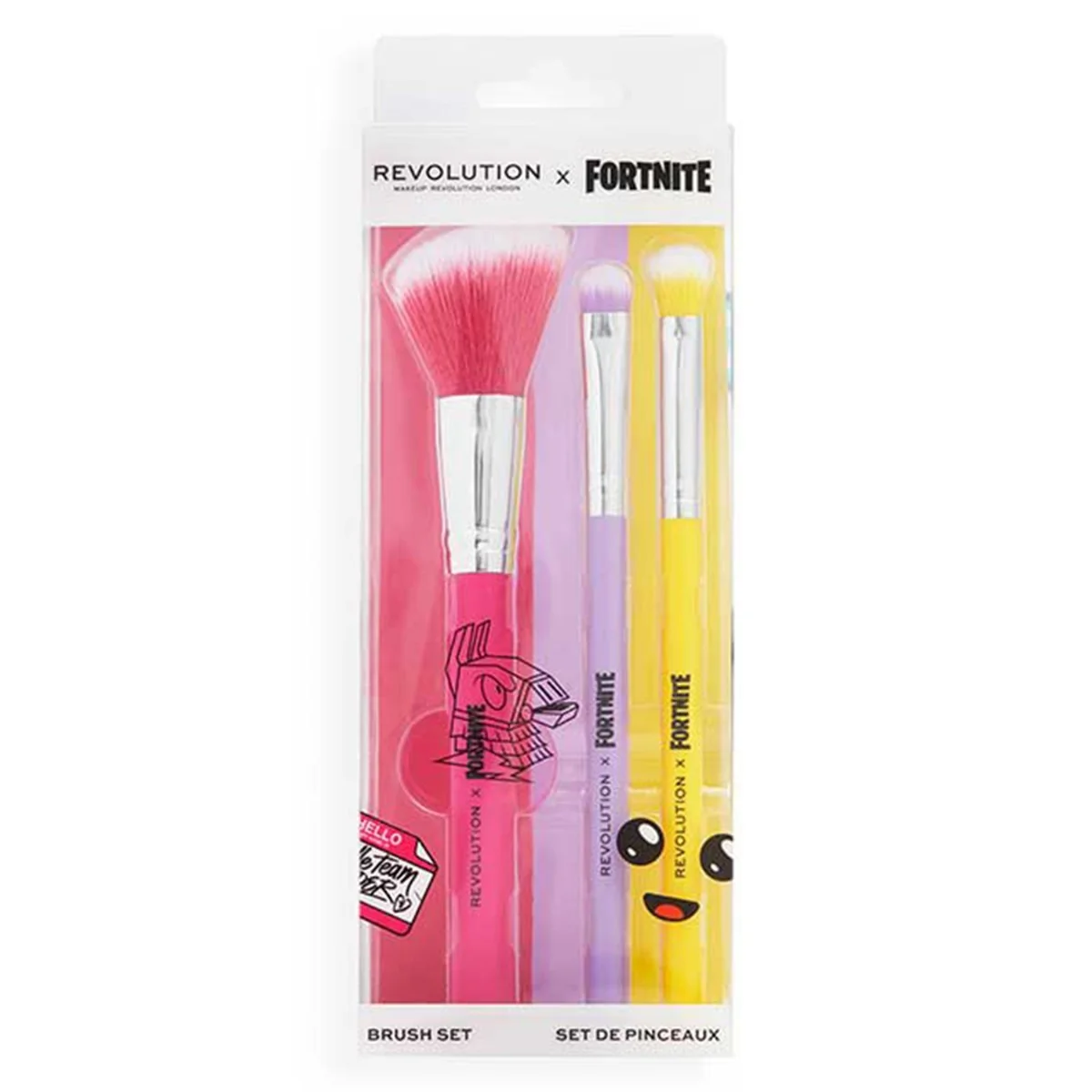 Set pensule de machiaj Fortnite X Revolution Character Trio, 3 bucati, Makeup Revolution 