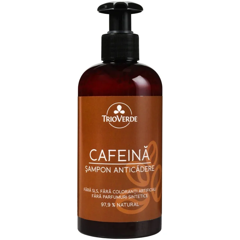 Sampon anticadere cu cafeina, 250ml, Trio Verde