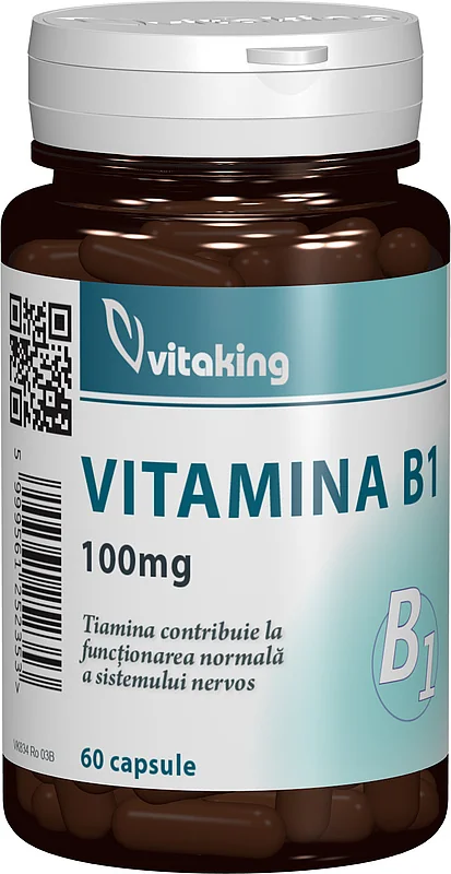 Vitamina B1 Tiamina 100mg, 60 capsule, Vitaking