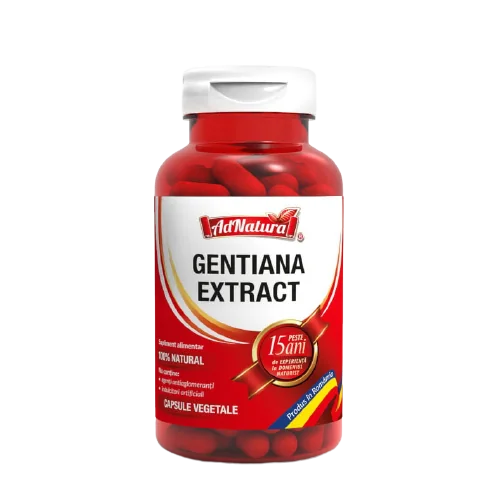 Extract de gentiana, 60 capsule, AdNatura