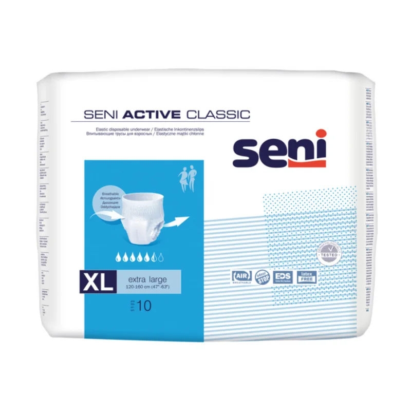 Scutece pentru adulti Active Classic Extra Large, 10 bucati, Seni