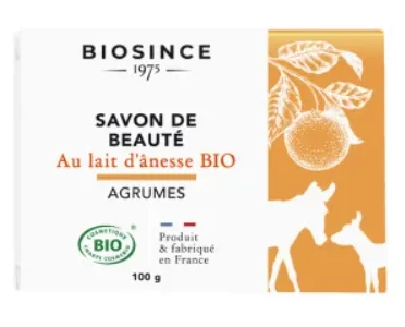 Sapun organic cu lapte de magarita si citrice, 100g, Biosince 1975