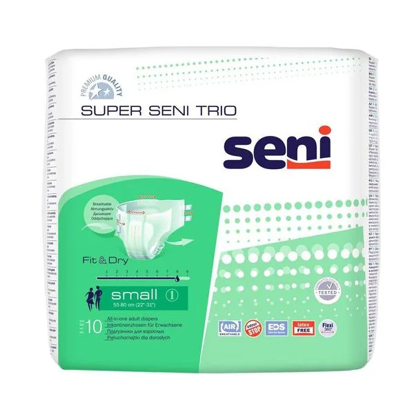 Scutece pentru adulti Super Trio Small, 10 bucati, Seni