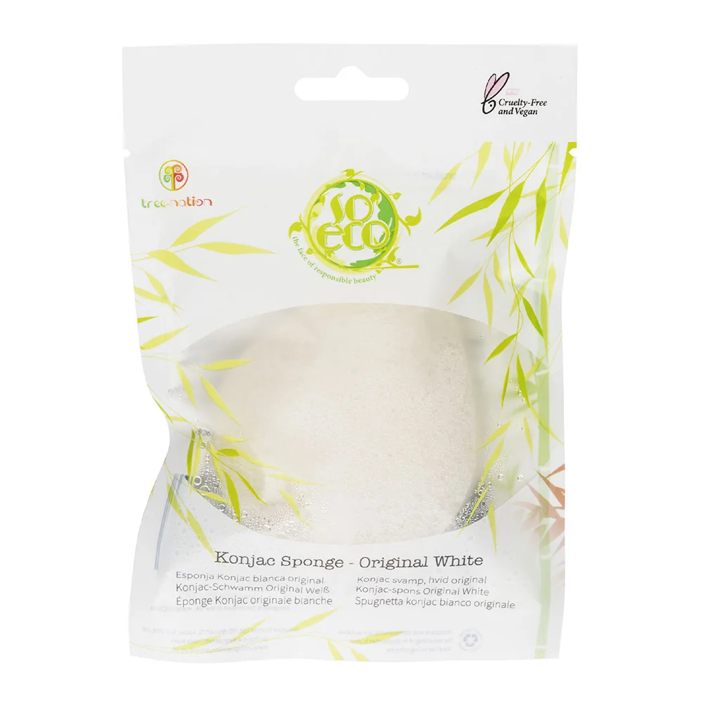 Burete Konjac ecologic pentru curatarea tenului, 1 bucata, So Eco 