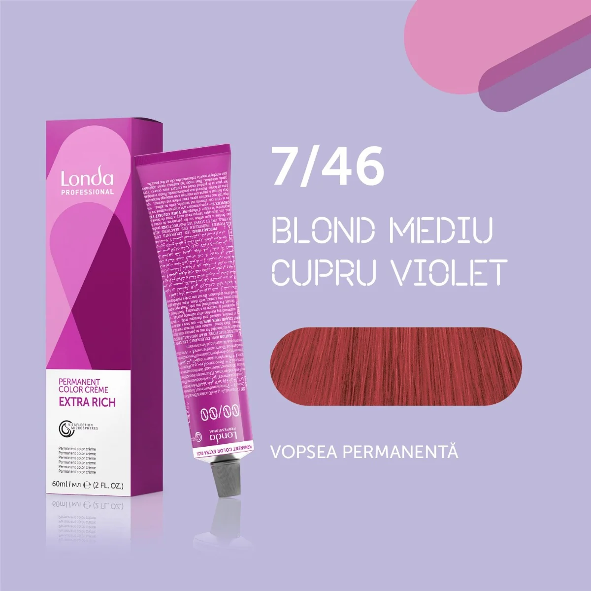 Vopsea permanenta 7/46 Extra Rich, 60ml, Londa Professional 