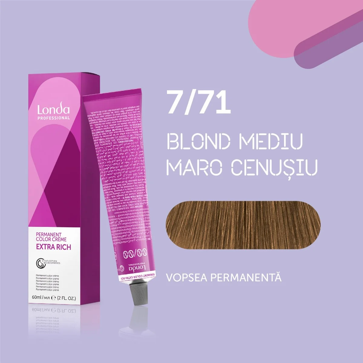 Vopsea permanenta 7/71 Extra Rich, 60ml, Londa Professional 