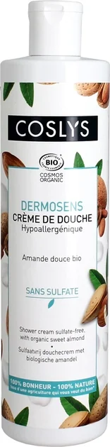 Crema de dus bio pentru piele sensibila cu migdale dulci, 380ml, Coslys