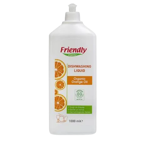 Detergent de vase manual cu portocale, 1000ml, Friendly Organic