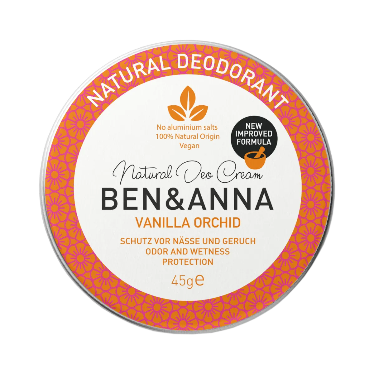 Deodorant natural crema Vanilla Orchid, 45g, Ben&Anna 