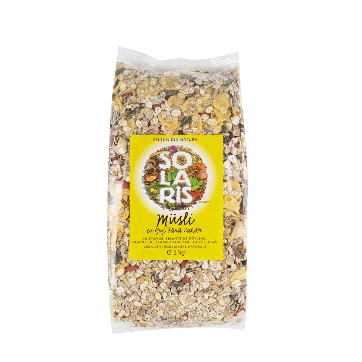 Musli cu Goji fara zahar, 1kg, Solaris