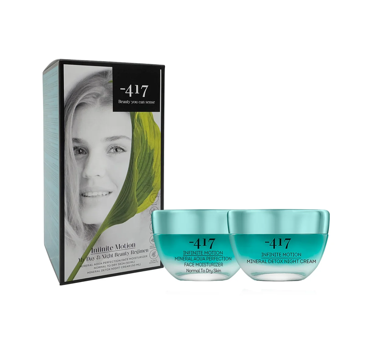 Minus 417 Set Infinite Motion Crema de zi Aqua P 50ml + Crema de noapte Mineral Detox 50ml