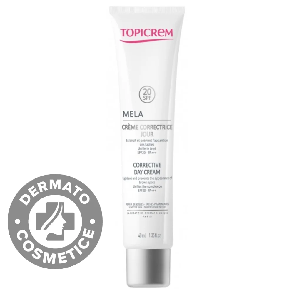 Crema de zi depigmentata SPF 20 Mela, 40ml, Topicrem