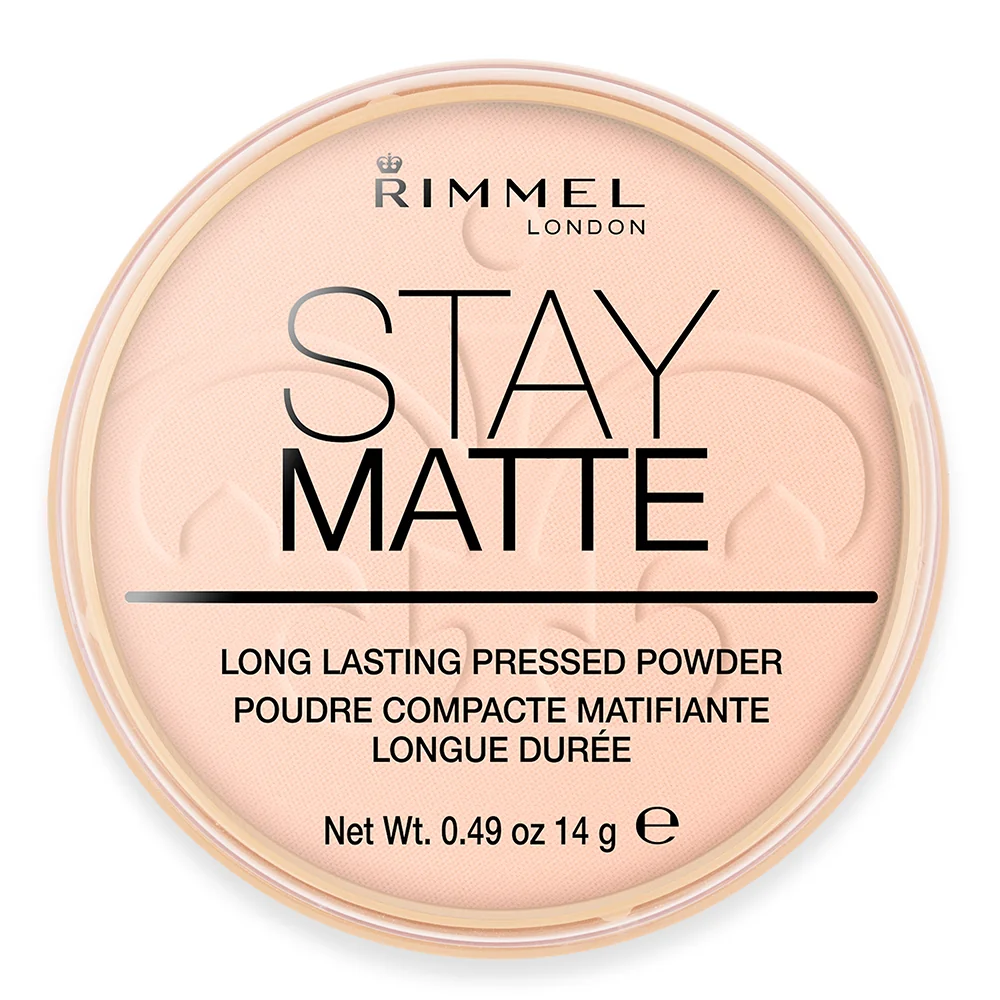 Pudra compacta Stay Matte 002 Pink Blossom, 14g, Rimmel London