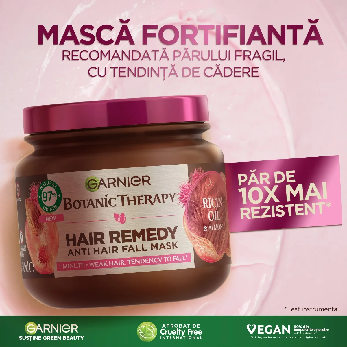 Masca pentru par fragil cu tendinta de cadere, 340ml, Botanic Therapy 