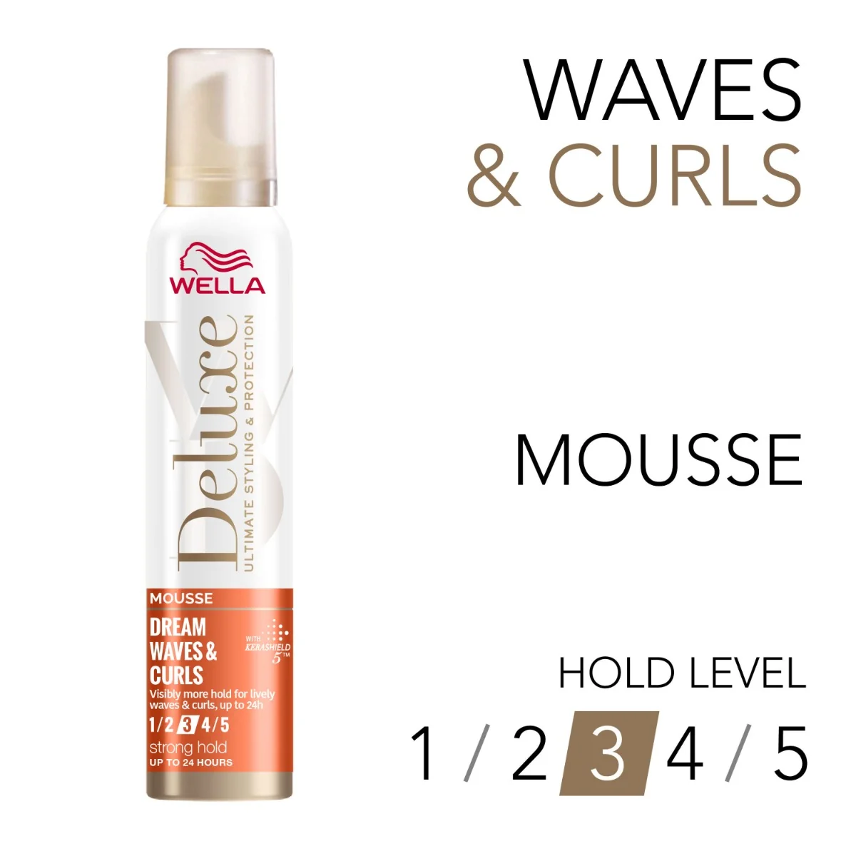 Spuma pentru par cu fixare puternica Dream Waves Wella Deluxe, 200ml, Wella 