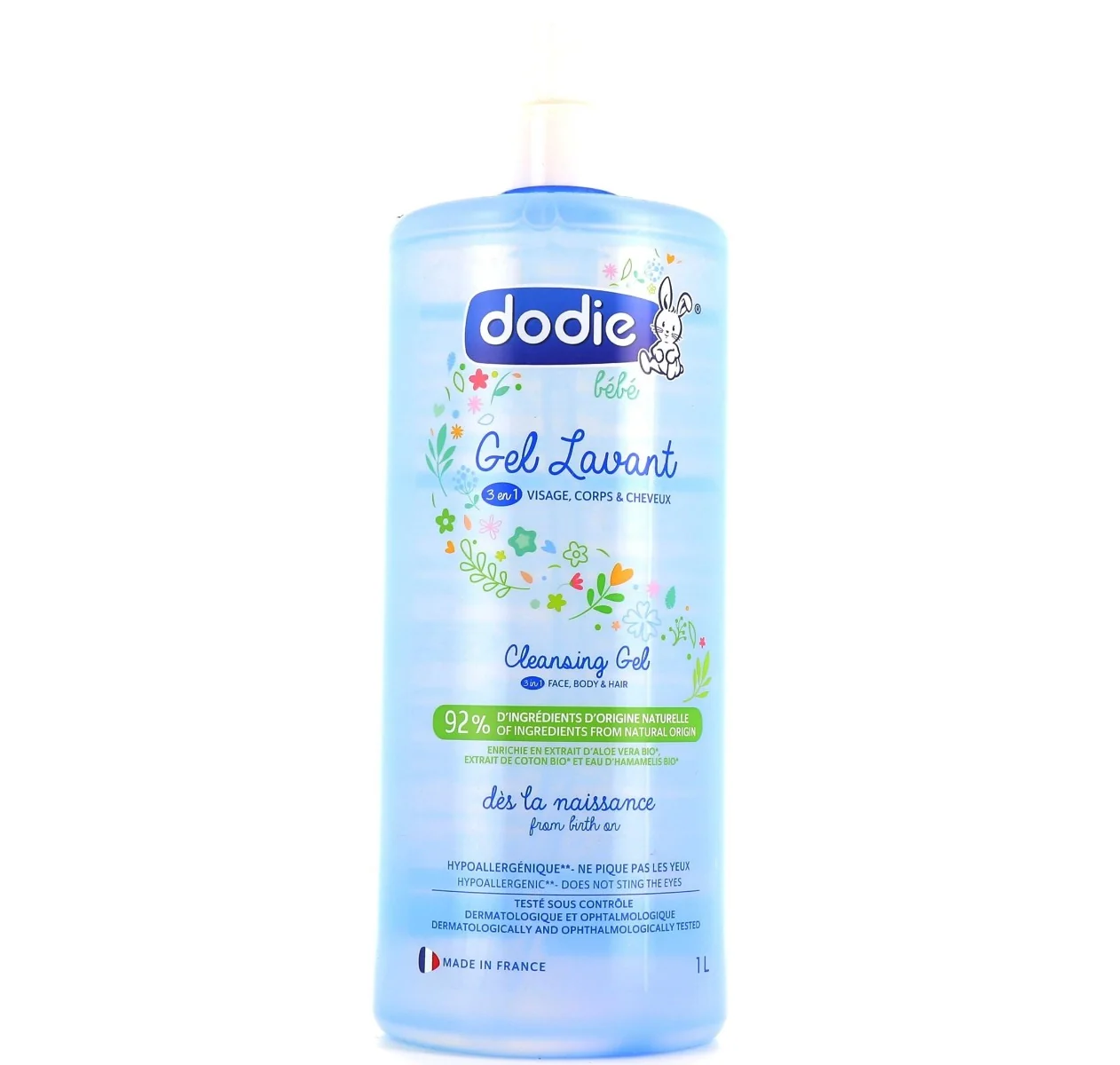 Gel de spalare 3 in 1 pentru fata, corp si par, 1000ml, Dodie