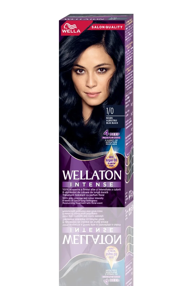 Vopsea de par permanenta Negru Albastrui 1.0 Wellaton, 110ml, Wella 