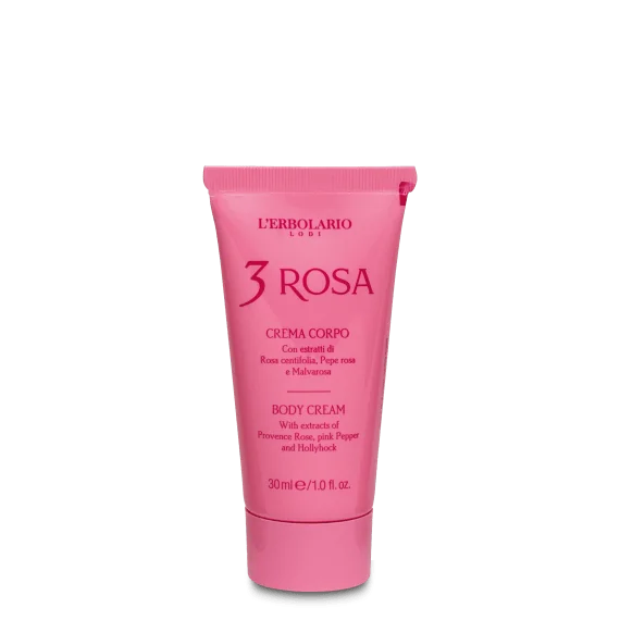 L'Erbolario Crema de corp Mini 3 Rosa, 30ml