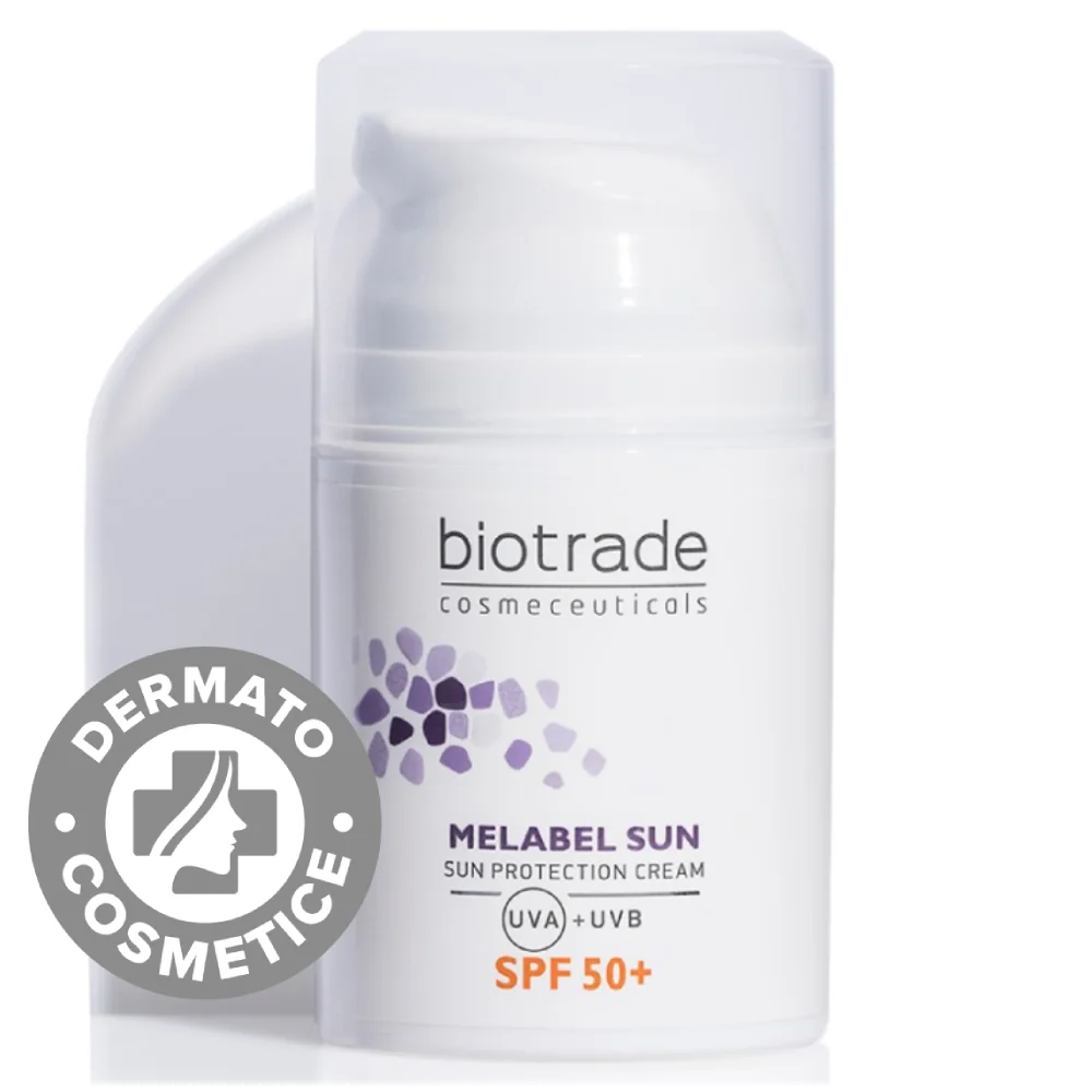 Crema de fata protectie solara SPF 50+ Melabel Sun, 50ml, Biotrade