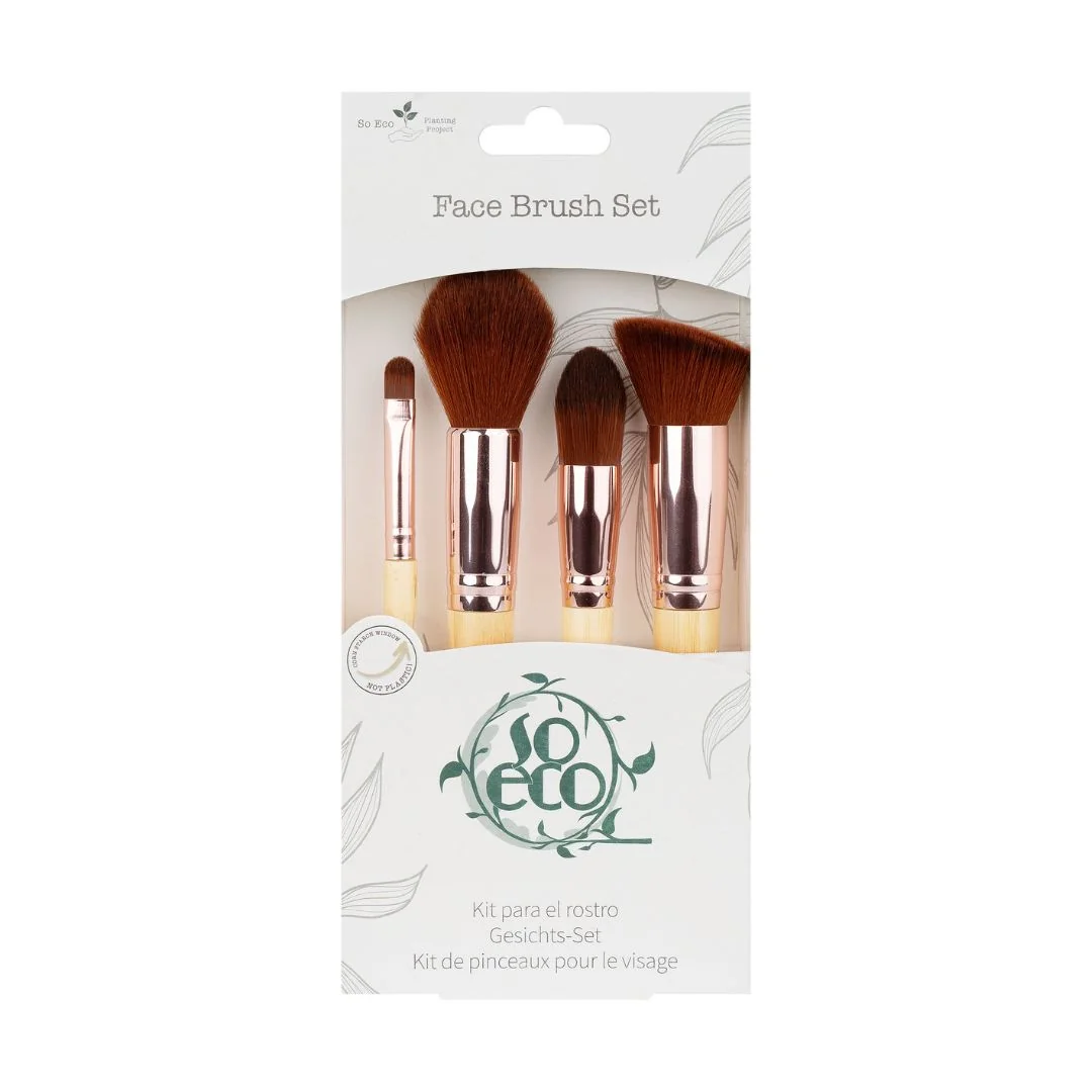 Set 4 pensule ecologice pentru machiajul fetei, 1 bucata, So Eco 