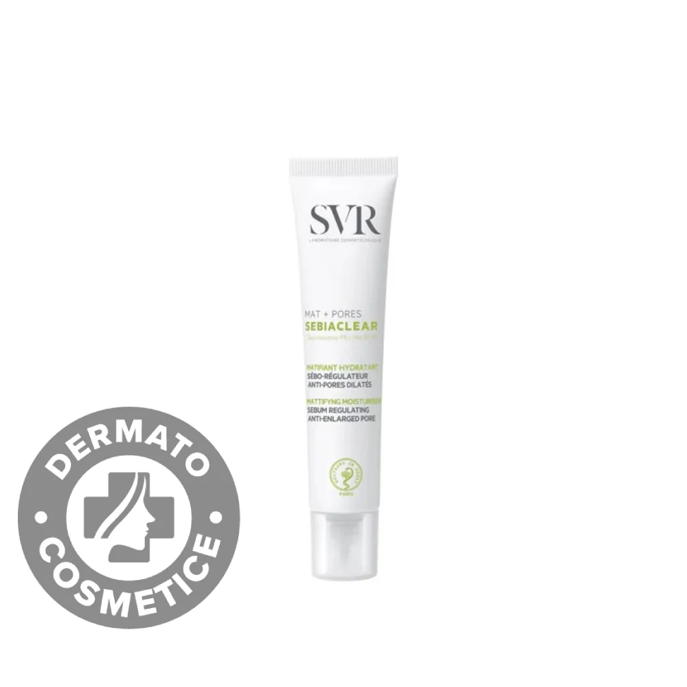 Crema matifianta seboreglatoare Mat+Pores Sebiaclear, 40ml, SVR