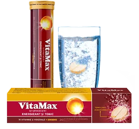 Vitamax Efervescent, 20 comprimate, Perrigo