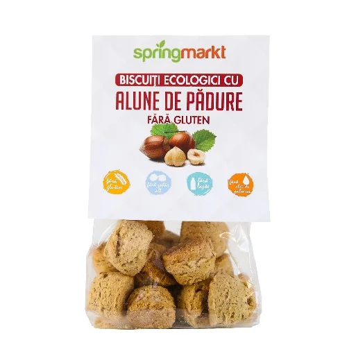 Biscuiti Eco cu alune de padure fara gluten, 100g, Springmarkt