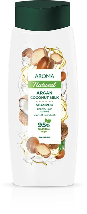 Sampon cu argan si lapte de cocos Natural, 400ml, Aroma