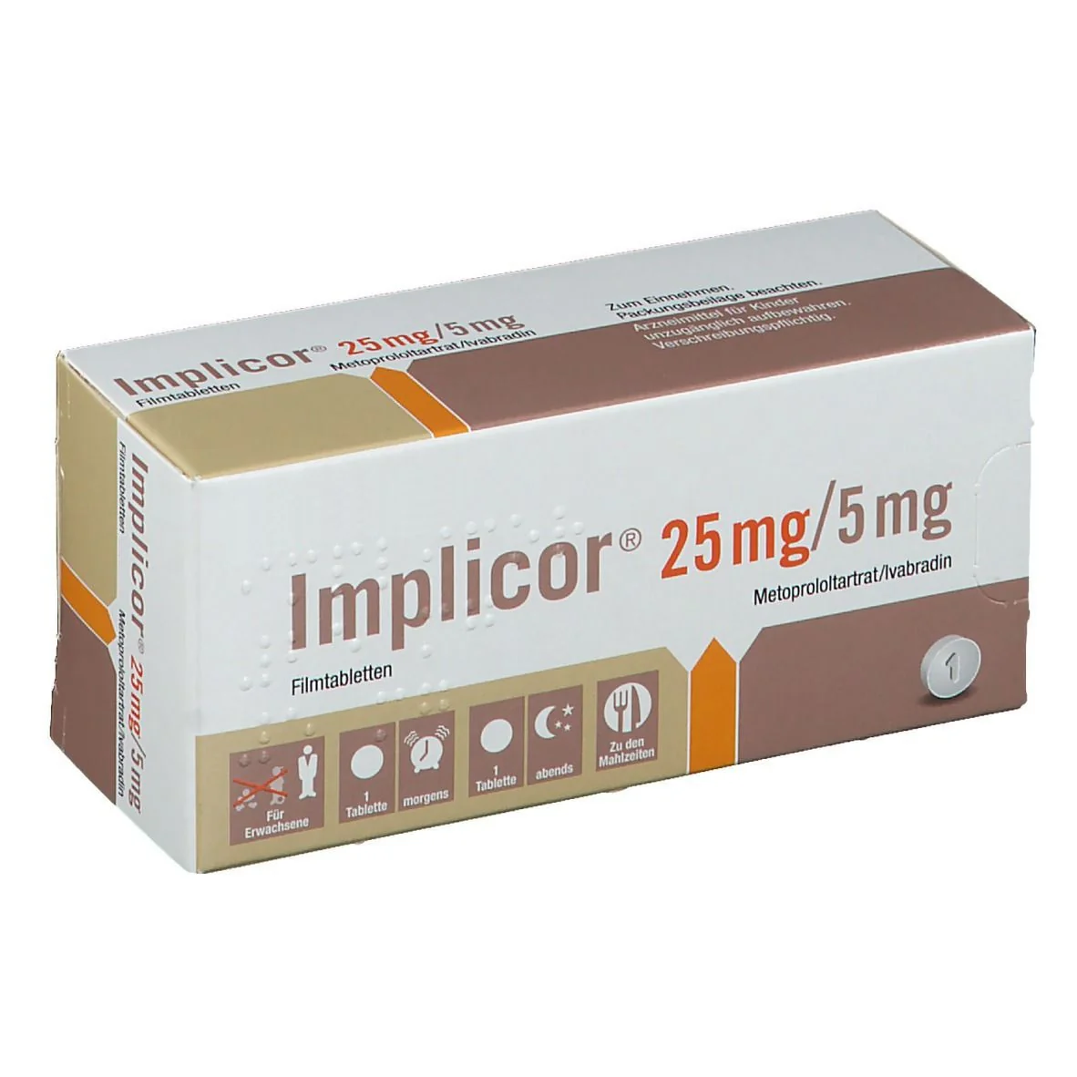 Implicor 25mg/5mg, 56 comprimate filmate, Servier 