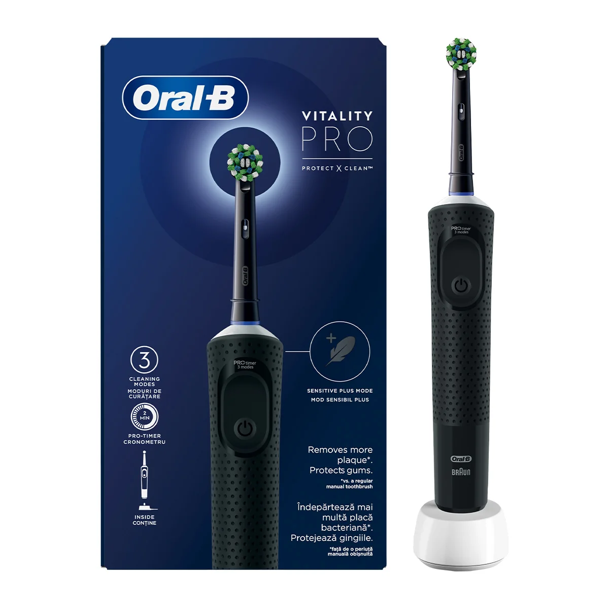 Periuta de dinti electrica Vitality Pro Curatare 2D Negru, 1 bucata, Oral-B