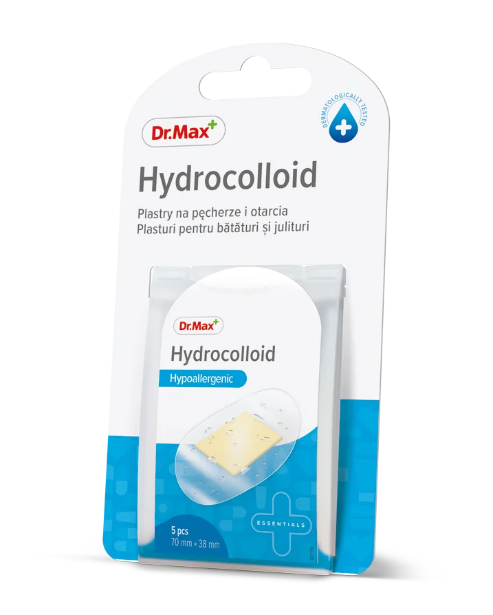 Dr. Max Plasture Hydrocolloid 70 x 38mm, 5 bucati