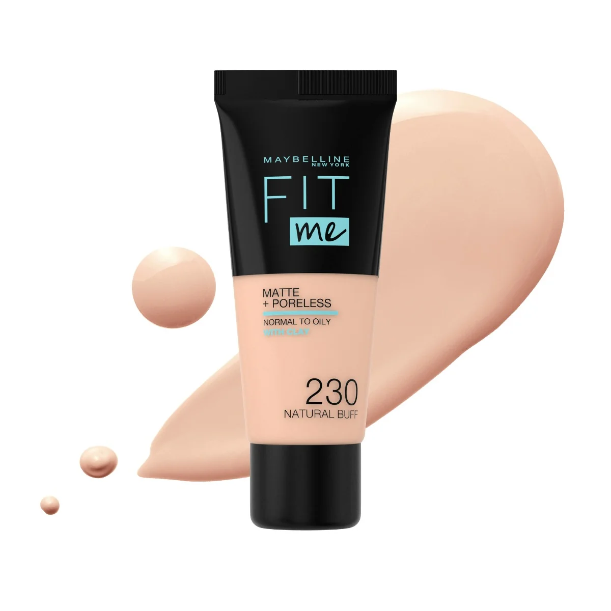 Fond de ten Matte & Poreless 230 Natural Buff Fit Me, 30ml, Maybelline 