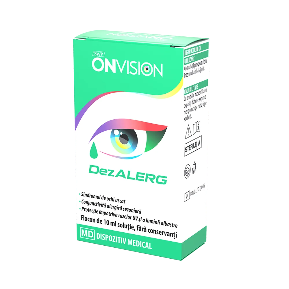 Solutie oftalmica pentru ochi uscati Onvision Dezalerg, 10ml, Sun Wave Pharma