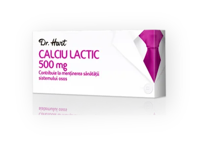 Dr.Hart Calciu Lactic 500mg, 20 comprimate