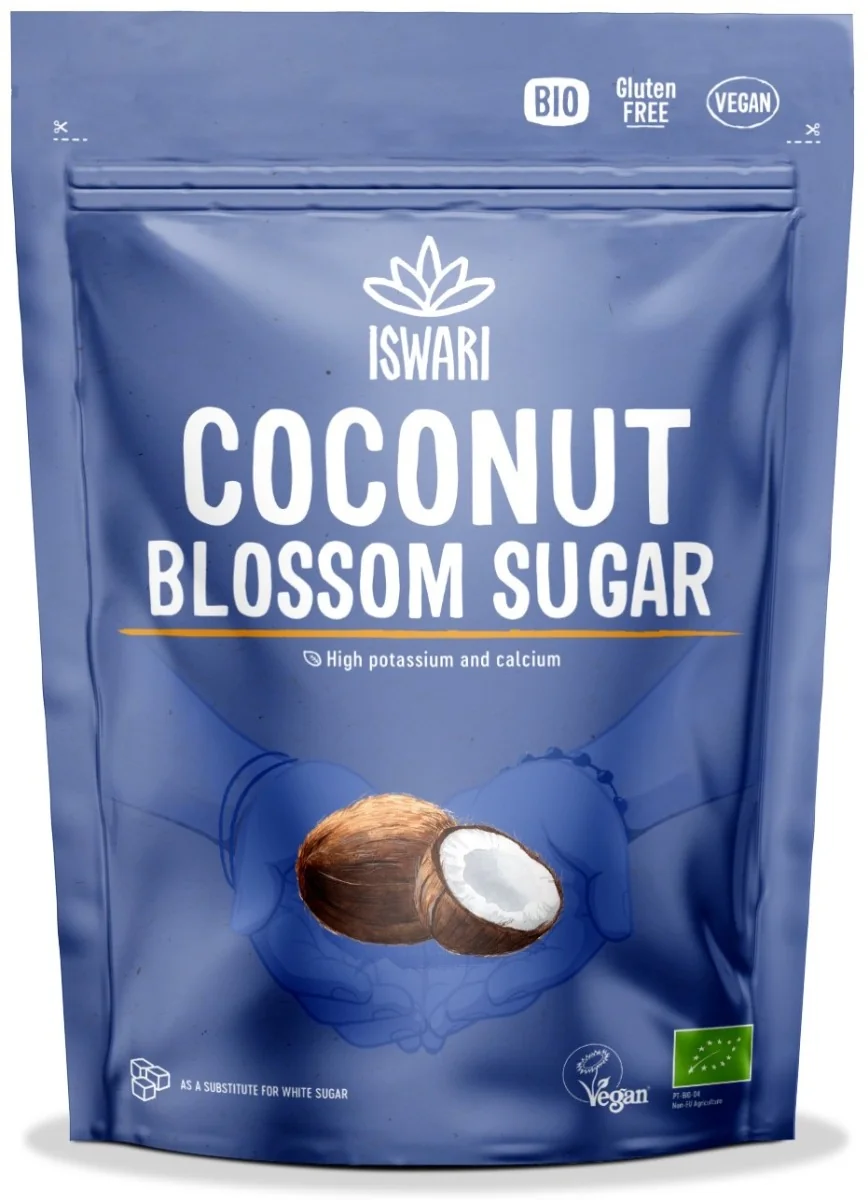 Zahar din flori de cocos bio, 500g, Iswari 