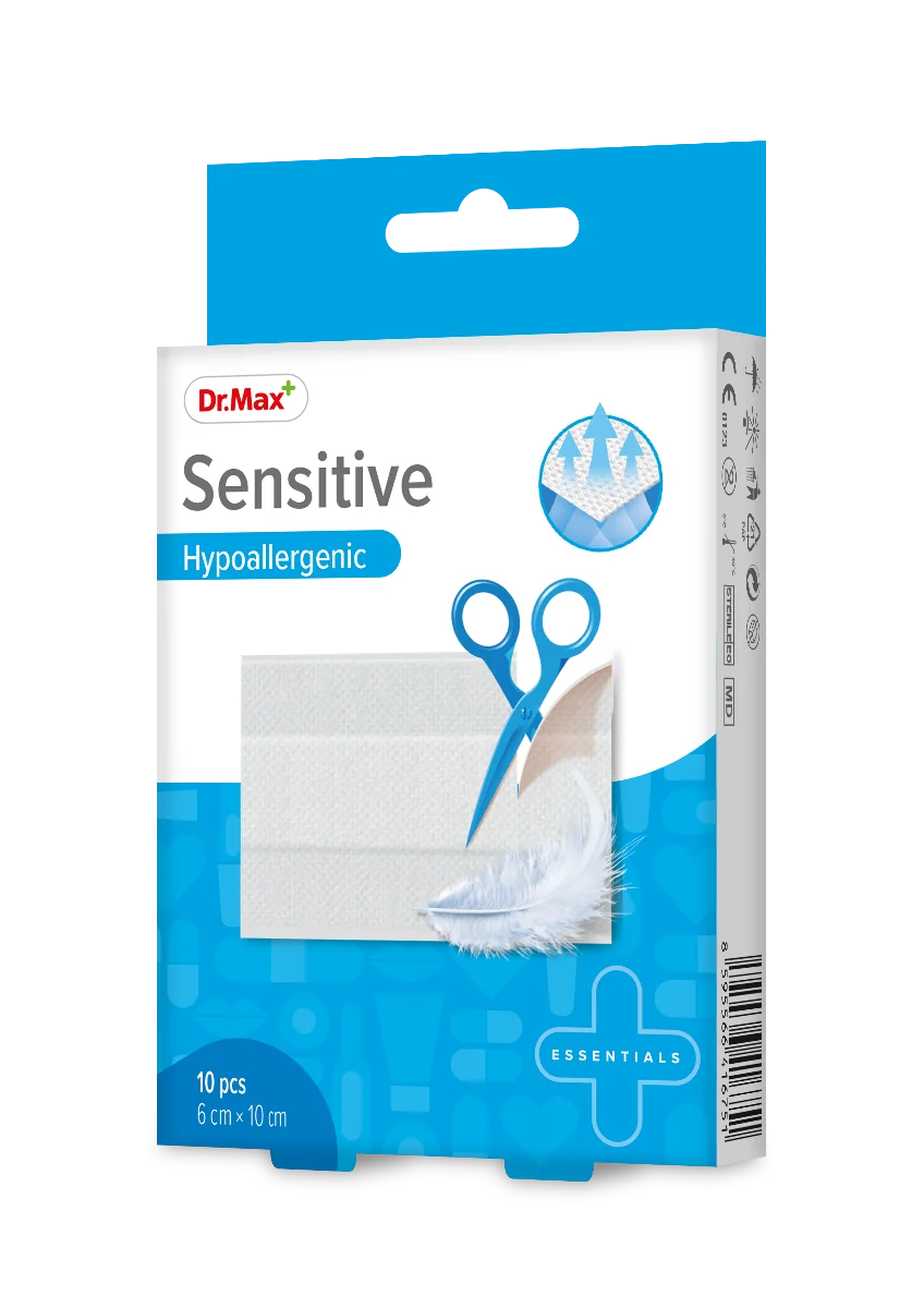 Dr. Max Plasturi sensitive sterili 6 x 10cm, 10 bucati