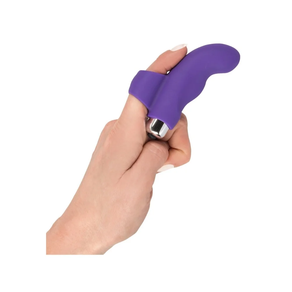 Vibrator pentru stimularea punctului G cu suport pentru deget, 1 bucata, Sweet Smile 