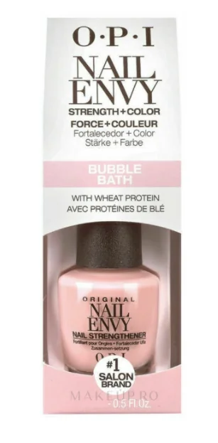 Tratament pentru intarirea unghiilor Nail Envy + culoare Bubble Bath™, 15ml, OPI