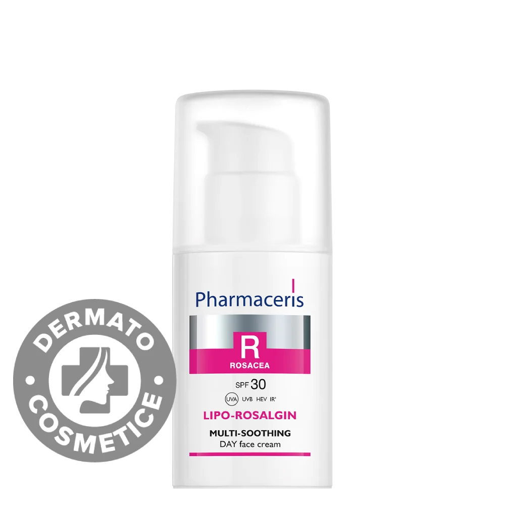 Crema de zi calmanta pentru ten uscat SPF30 Lipo-Rosalgin R, 30ml, Pharmaceris