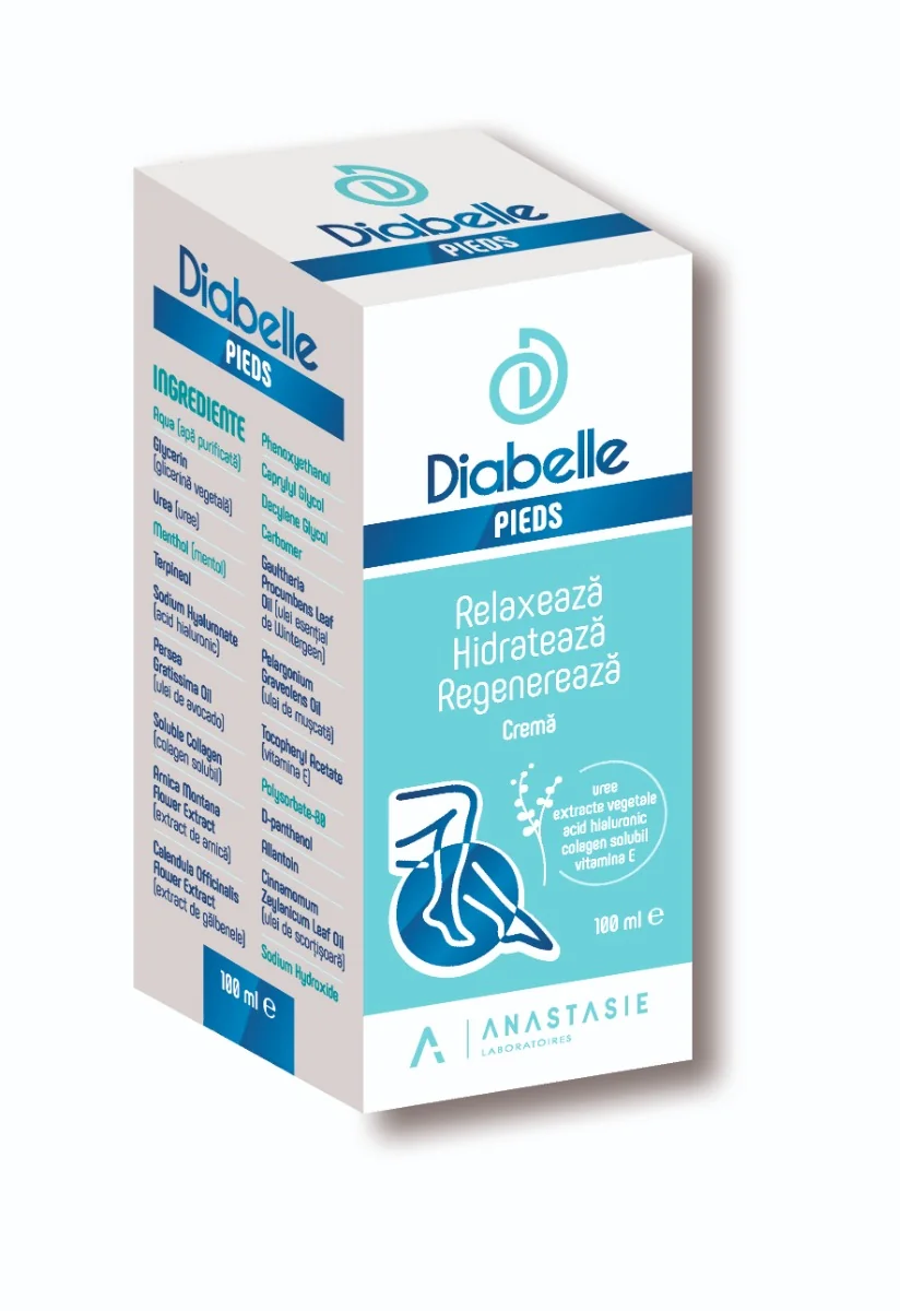 Crema pentru piciorul diabeticului Diabelle Pieds, 100ml, Anastasie Laboratoires