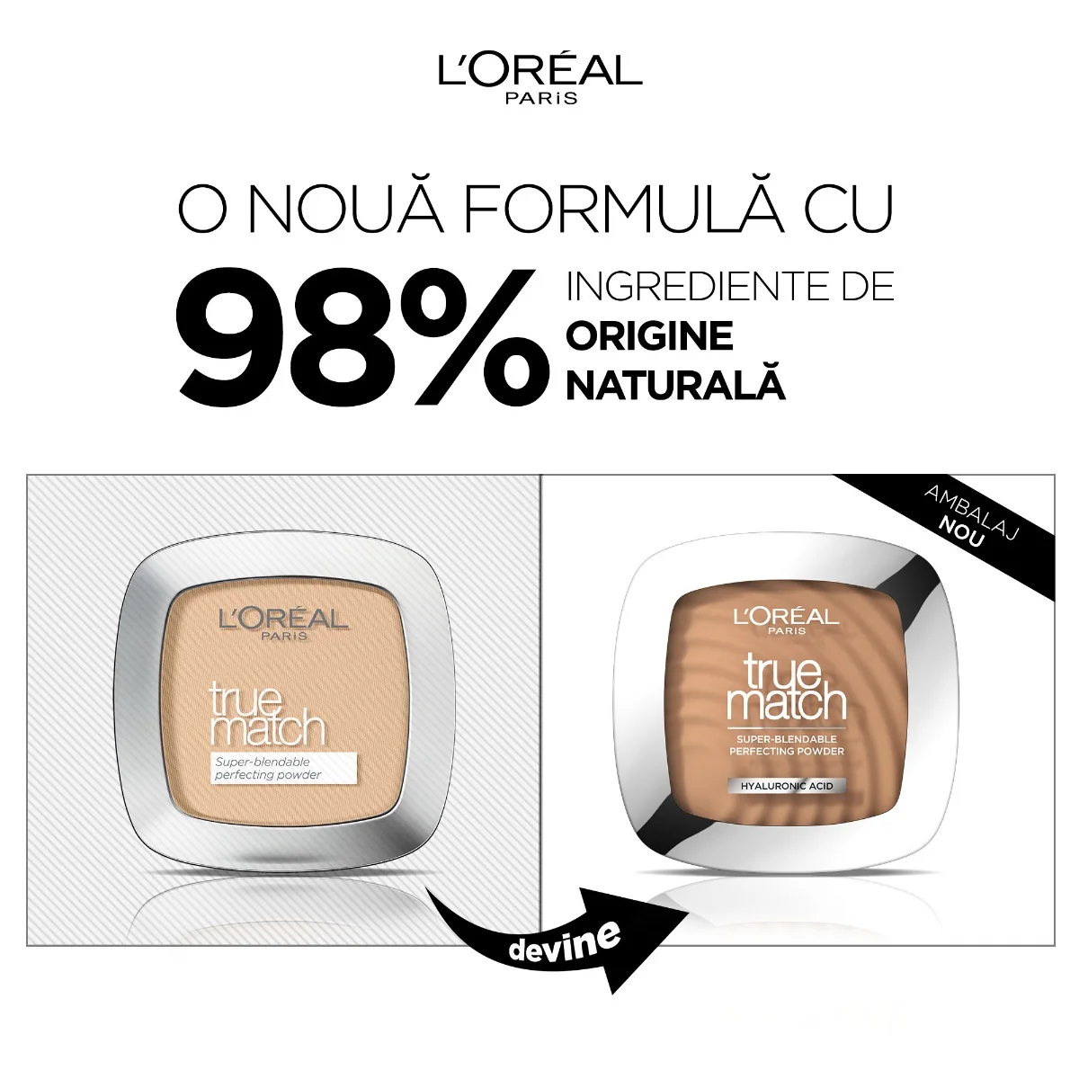 Pudra compacta True Match 2N Vanilla, 9g, L'Oreal Paris 